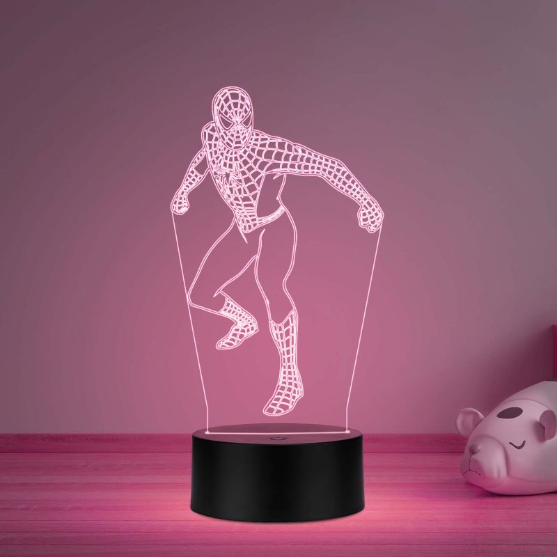 Spider-Man Across The Spider Verse Design Night Lamp with multicolored